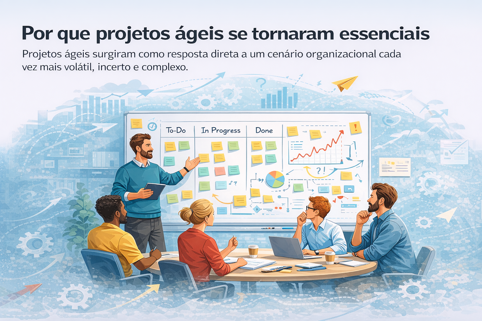 Entenda o que são projetos ágeis, seus princípios, características e quando aplicá-los nas organizações para gerar valor e adaptação contínua.